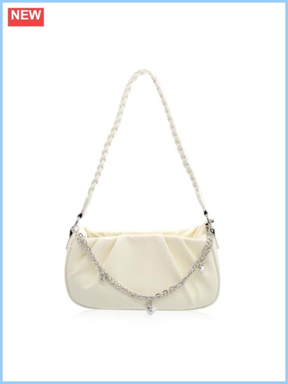 Cloud Shape Mini Tote Bag PU Leather Convertible Shoulder Crossbody Handbag